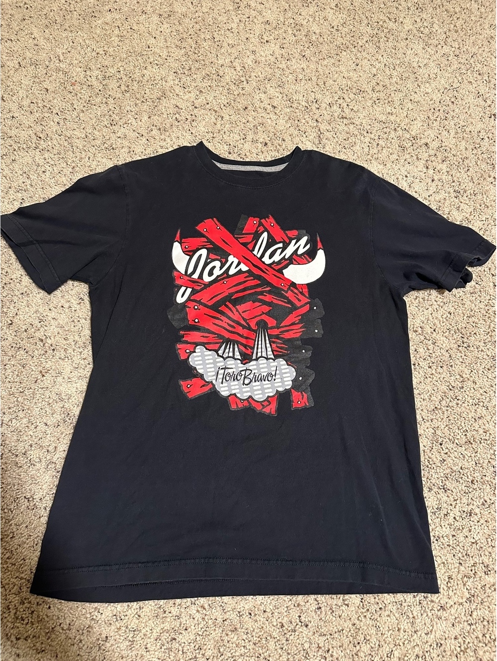 Jordan Black Graphic T-Shirt Medium